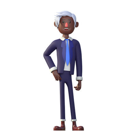 Black Businessman  3D Illustration