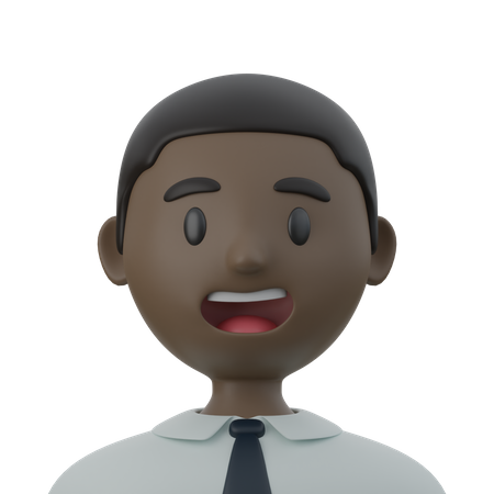 Black Businessman  3D Icon