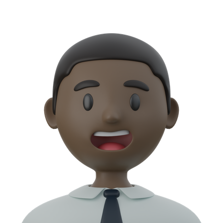 Black Businessman  3D Icon