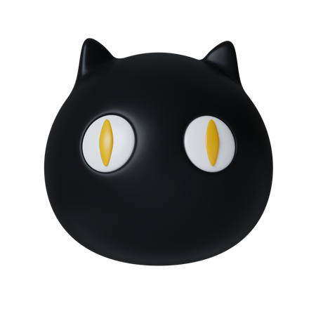 黒猫  3D Icon