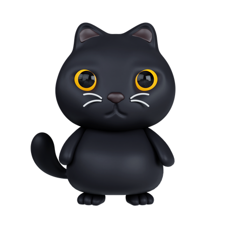 黒猫  3D Icon