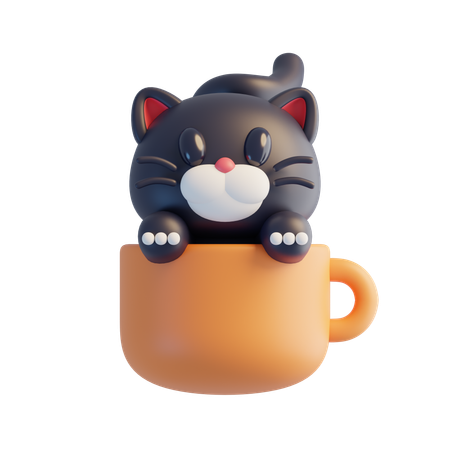 黒猫  3D Icon