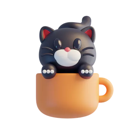 黒猫  3D Icon