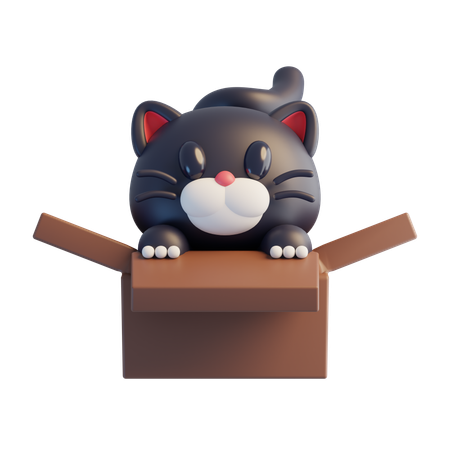 黒猫  3D Icon