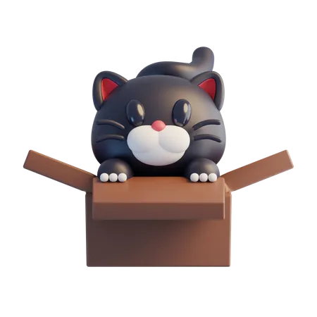 黒猫  3D Icon