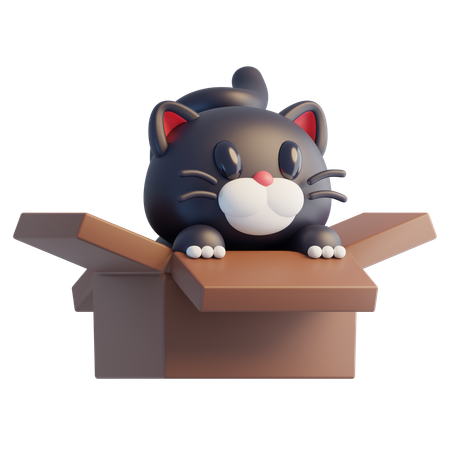 黒猫  3D Icon