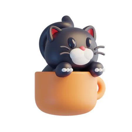 黒猫  3D Icon