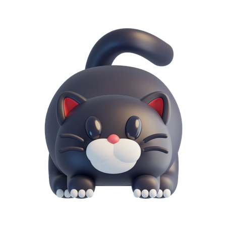 黒猫  3D Icon