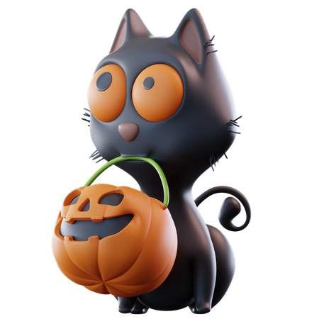 黒猫  3D Icon