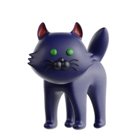 黒猫  3D Icon