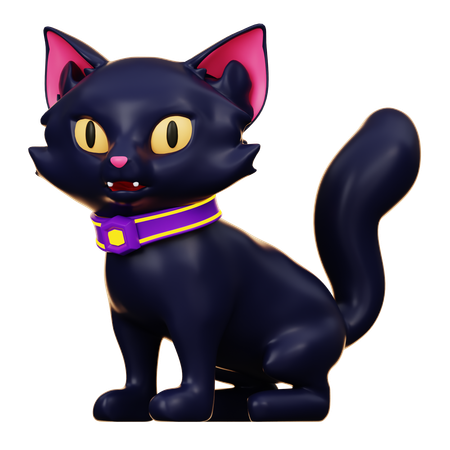 黒猫  3D Icon