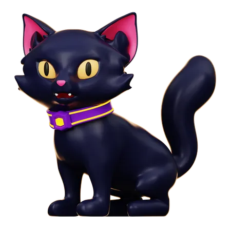 黒猫  3D Icon