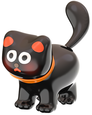 Black Cat  3D Icon