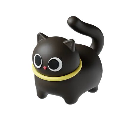 Black Cat  3D Icon