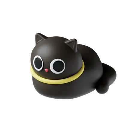Black Cat  3D Icon