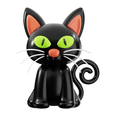 Black Cat  3D Icon