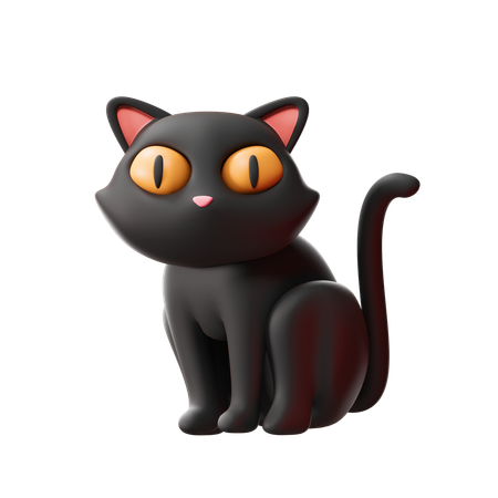 Black cat  3D Icon