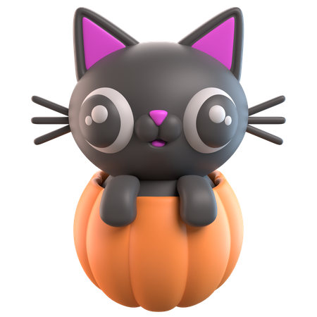 Black Cat  3D Icon