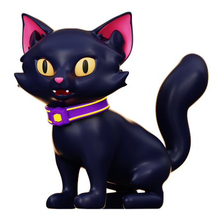 Black Cat  3D Icon