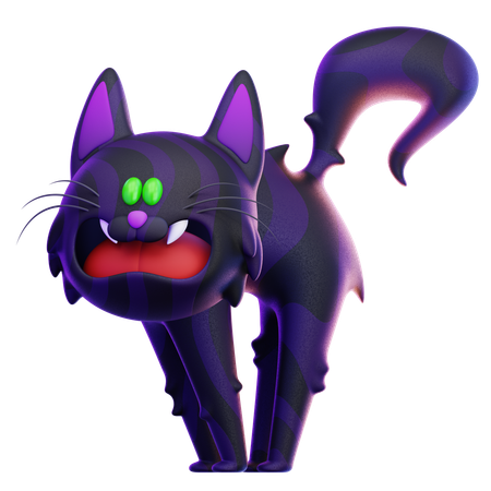 Black Cat  3D Icon