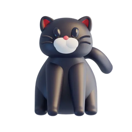 Black Cat  3D Icon