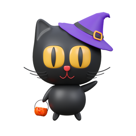 Black Cat  3D Icon