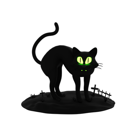 Black Cat  3D Icon