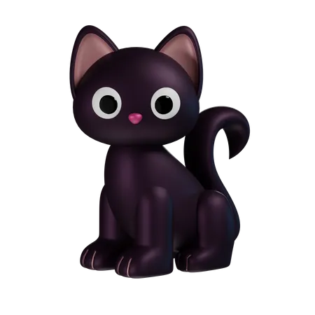 Black cat  3D Icon