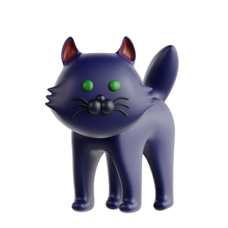 Black Cat  3D Icon