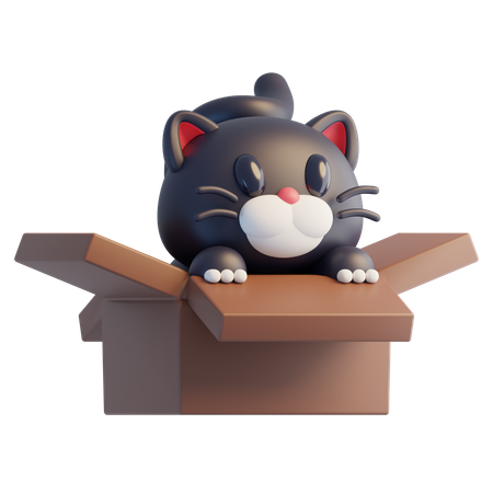 Black Cat  3D Icon