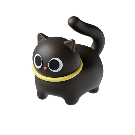 Black Cat  3D Icon