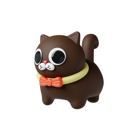 Black Cat  3D Icon