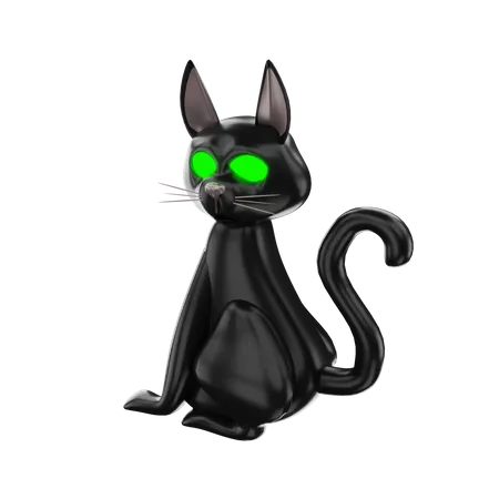 Black Cat  3D Illustration