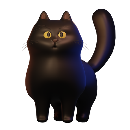 Black Cat  3D Icon