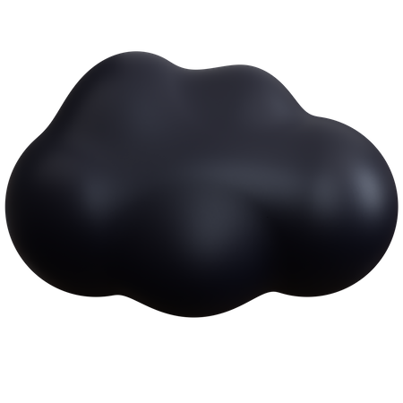 Black Clouds  3D Icon