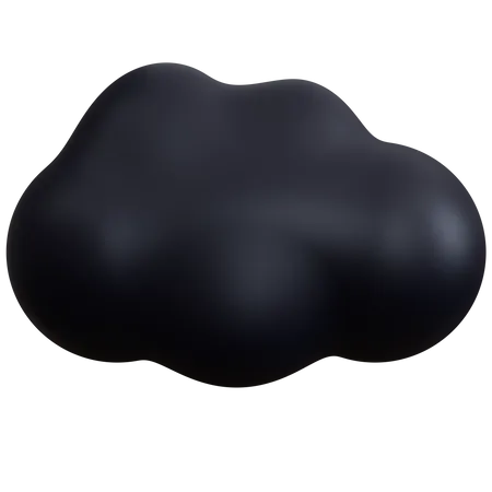 Black Clouds  3D Icon