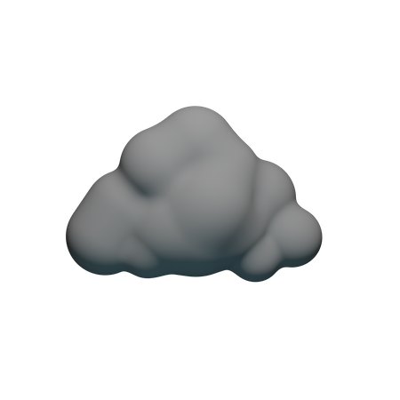Black Clouds  3D Icon