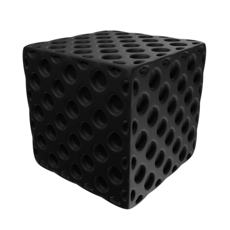 Black Cube  3D Icon