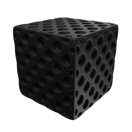 Black Cube 3D Icon