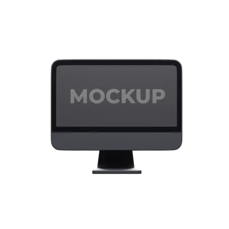 Black Desktop Mockup  3D Icon