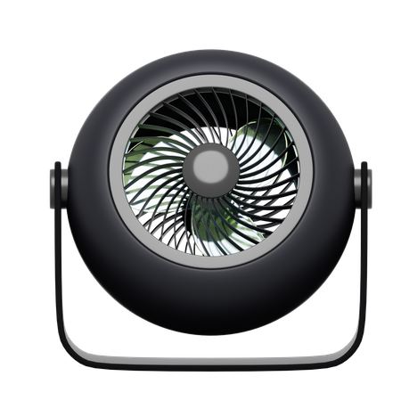 Black Fan  3D Icon