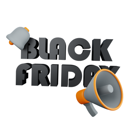 Black Firday Announcement  3D Icon