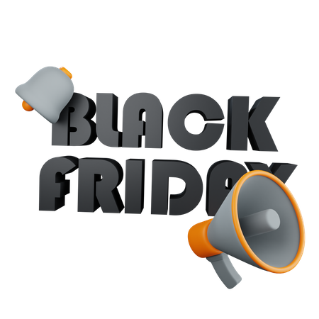 Black Firday Announcement 3D Icon