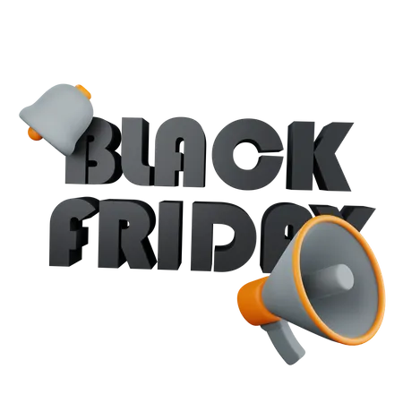 Black Firday Announcement 3D Icon