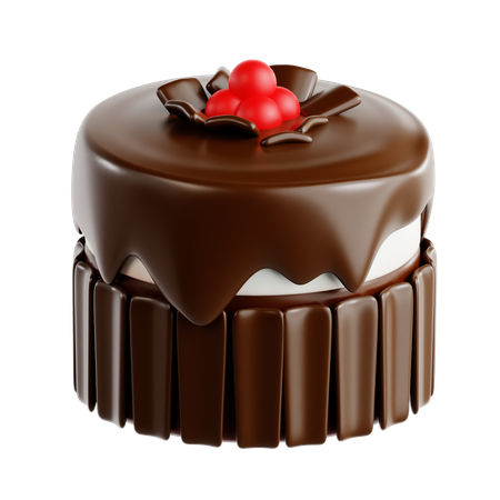 Black Forest Cake  3D Icon