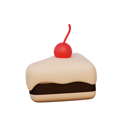 Black Forest Cake 3D Illustration