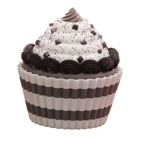 Black forest cupcake  3D Icon