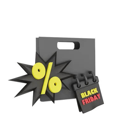 Black Friday  3D Icon