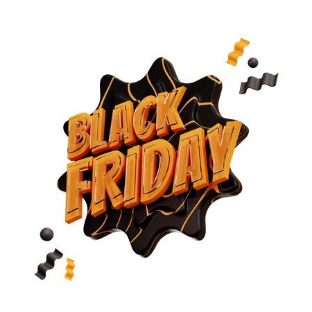 Black Friday  3D Illustration