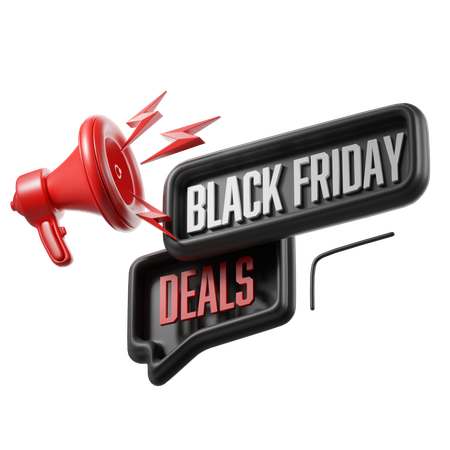 Black Friday Advertising  3D Icon